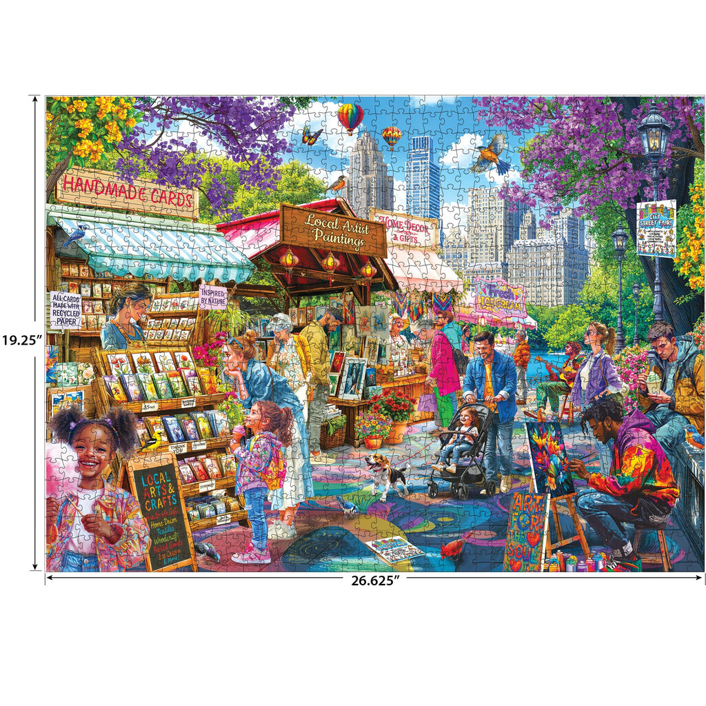 RoseArt Kodak Premium City Street Fair 1000 Piece Jigsaw Puzzle for Adults