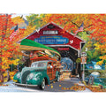 RoseArt Kodak Premium Cork 1000-Piece Jigsaw Puzzle: Covered Bridge Autumn Scene