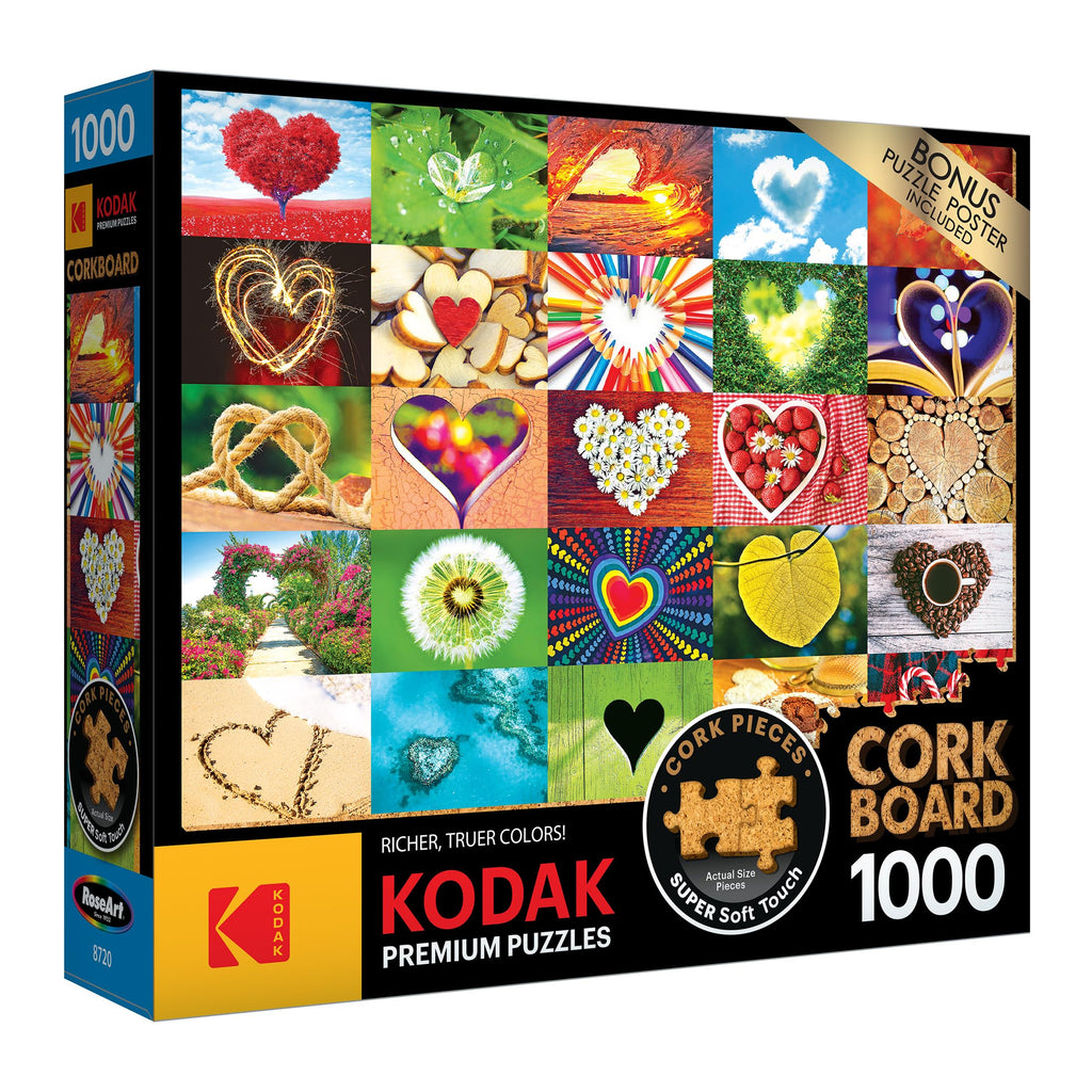 RoseArt Kodak Premium Cork Puzzle: Love is Everywhere, 1000-Piece Jigsaw for Adults