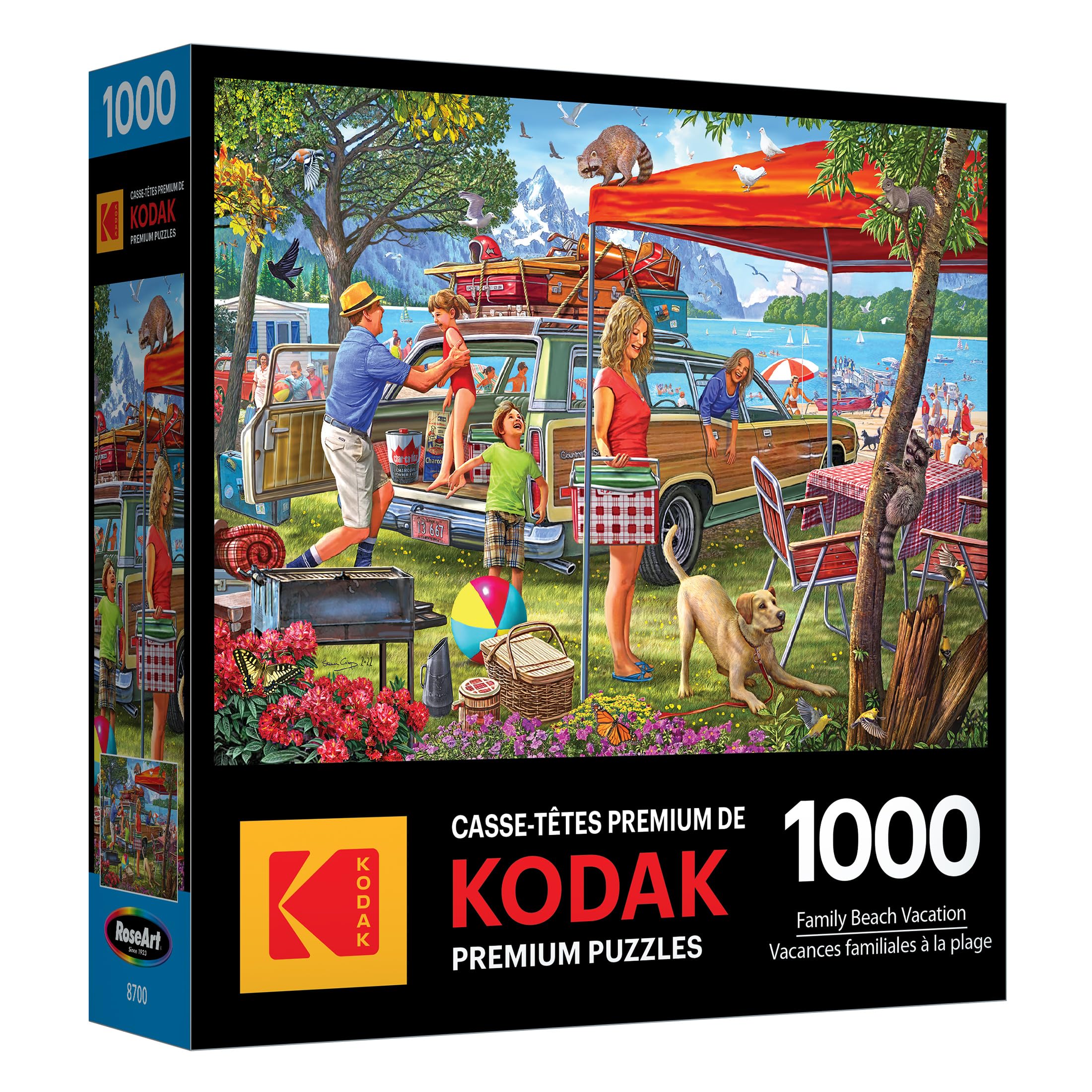 RoseArt Kodak Premium Family Beach Vacation 1000 Piece Jigsaw Puzzle - 27x20 Inches