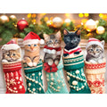 RoseArt Kodak Premium Kitten Stockings 350-Piece Jigsaw Puzzle – Holiday Cat Scene