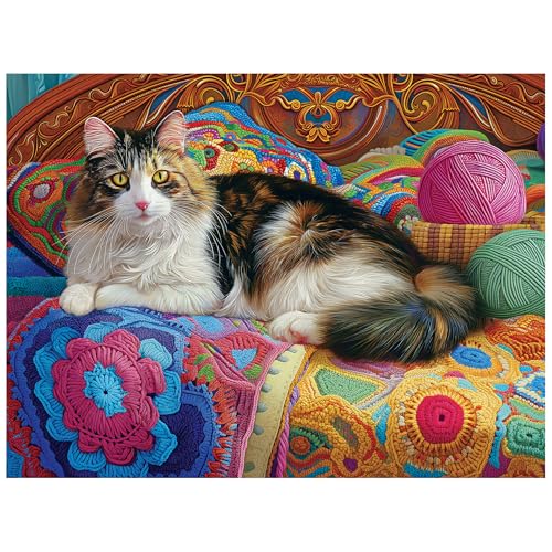 RoseArt Kodak Premium Knitting Kitten 350 Piece Jigsaw Puzzle - 24" x 18"