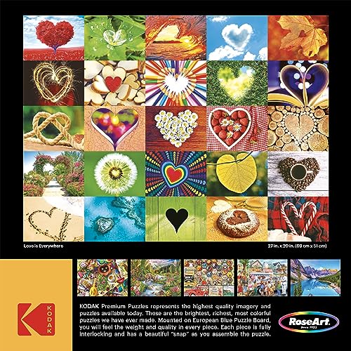 RoseArt Kodak Premium Love is Everywhere 1000 Piece Jigsaw Puzzle – Finished Size 20x27 Inches