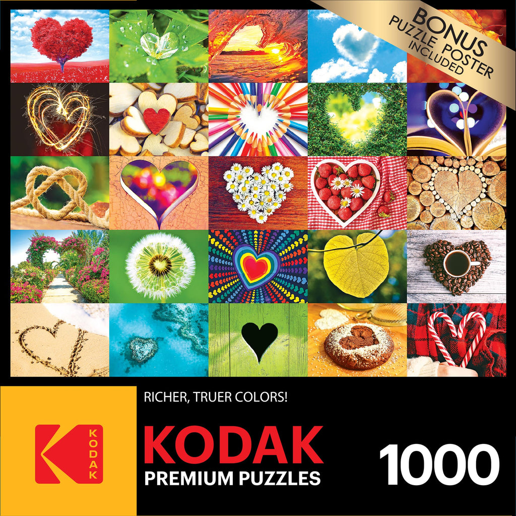 RoseArt Kodak Premium Love is Everywhere 1000 Piece Jigsaw Puzzle – Finished Size 20x27 Inches