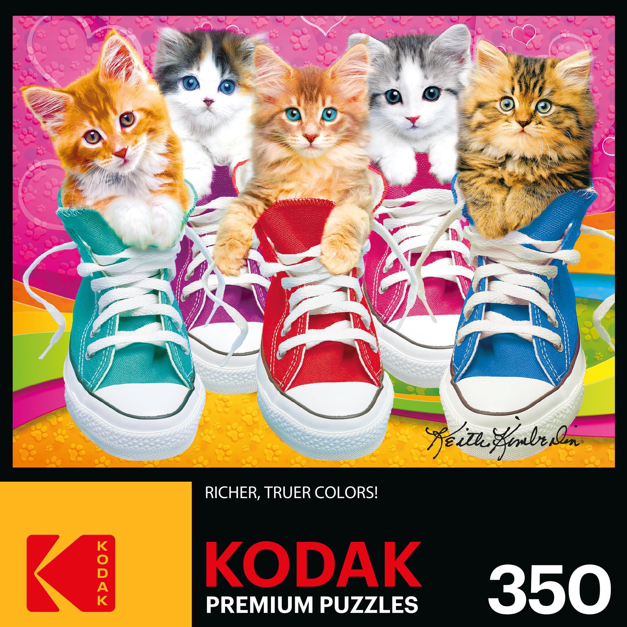 RoseArt Kodak Premium Sneaky Kats II 350-Piece Jigsaw Puzzle for Adults