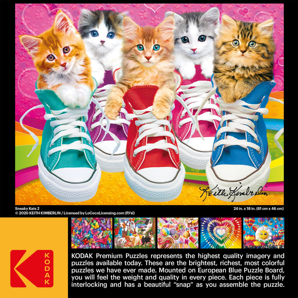 RoseArt Kodak Premium Sneaky Kats II 350-Piece Jigsaw Puzzle for Adults