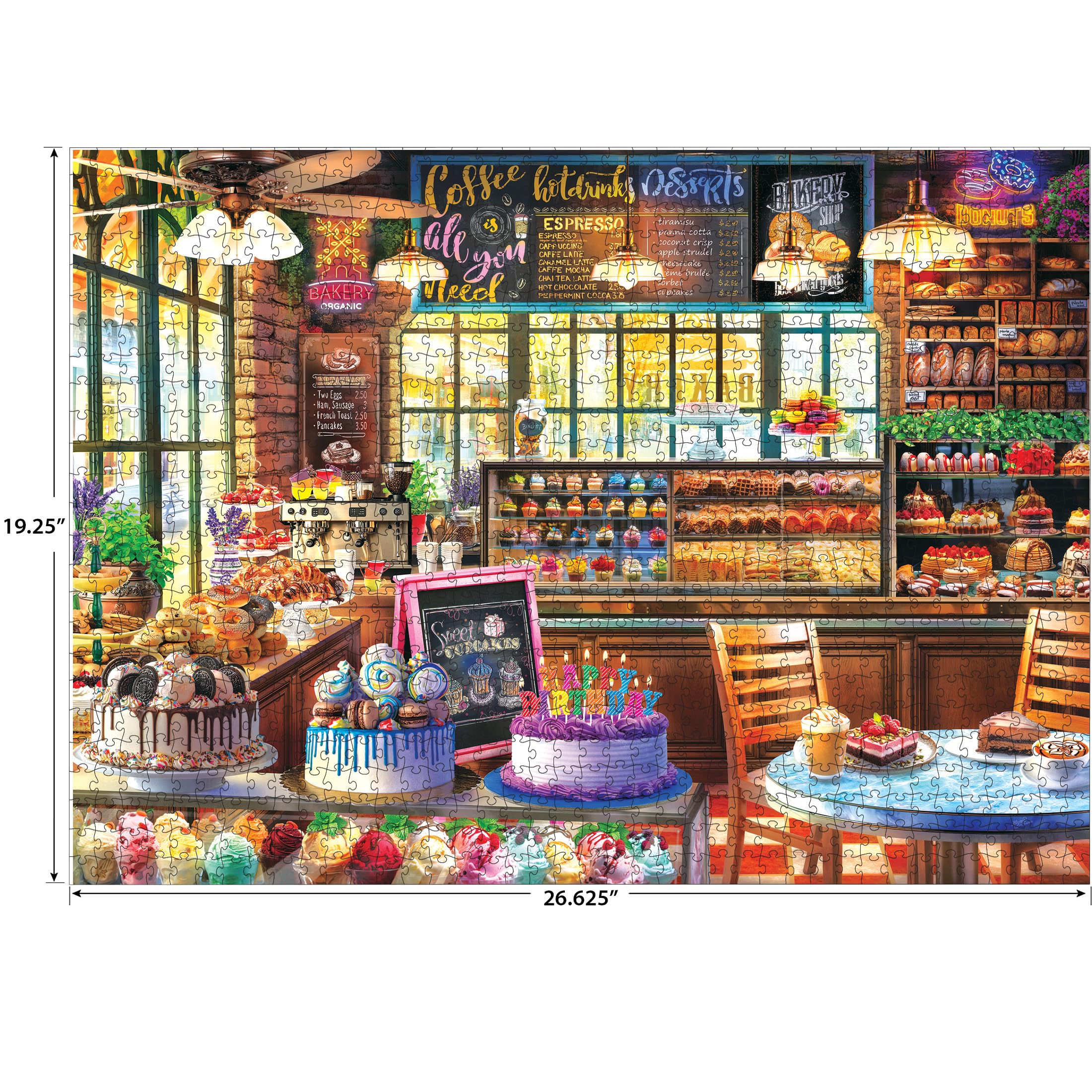 RoseArt Kodak Premium The Bakery 1000-Piece Jigsaw Puzzle - Food-Themed, Ages 10+