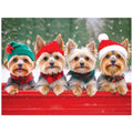 RoseArt Kodak Premium 'Yorkie Holidays' 350-Piece Jigsaw Puzzle – 24x18 Inch Festive Yorkies