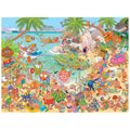 RoseArt Loco Coco Paradise 500-Piece Jigsaw Puzzle – Chaotic Tropical Beach Scene for Adults
