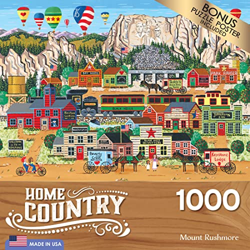 RoseArt Mount Rushmore 1000-Piece Jigsaw Puzzle – Premium Quality Puzzle Board