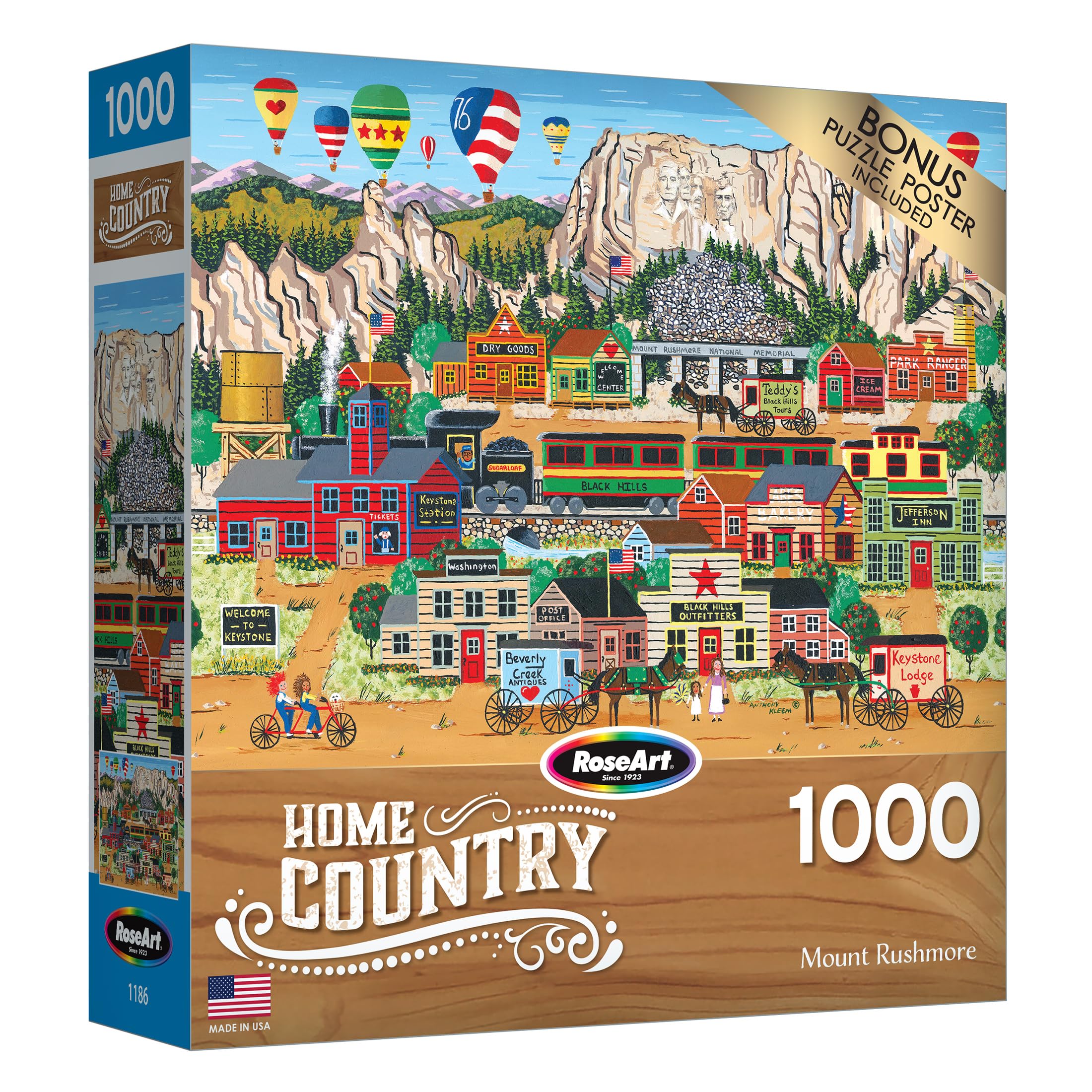RoseArt Mount Rushmore 1000-Piece Jigsaw Puzzle – Premium Quality Puzzle Board