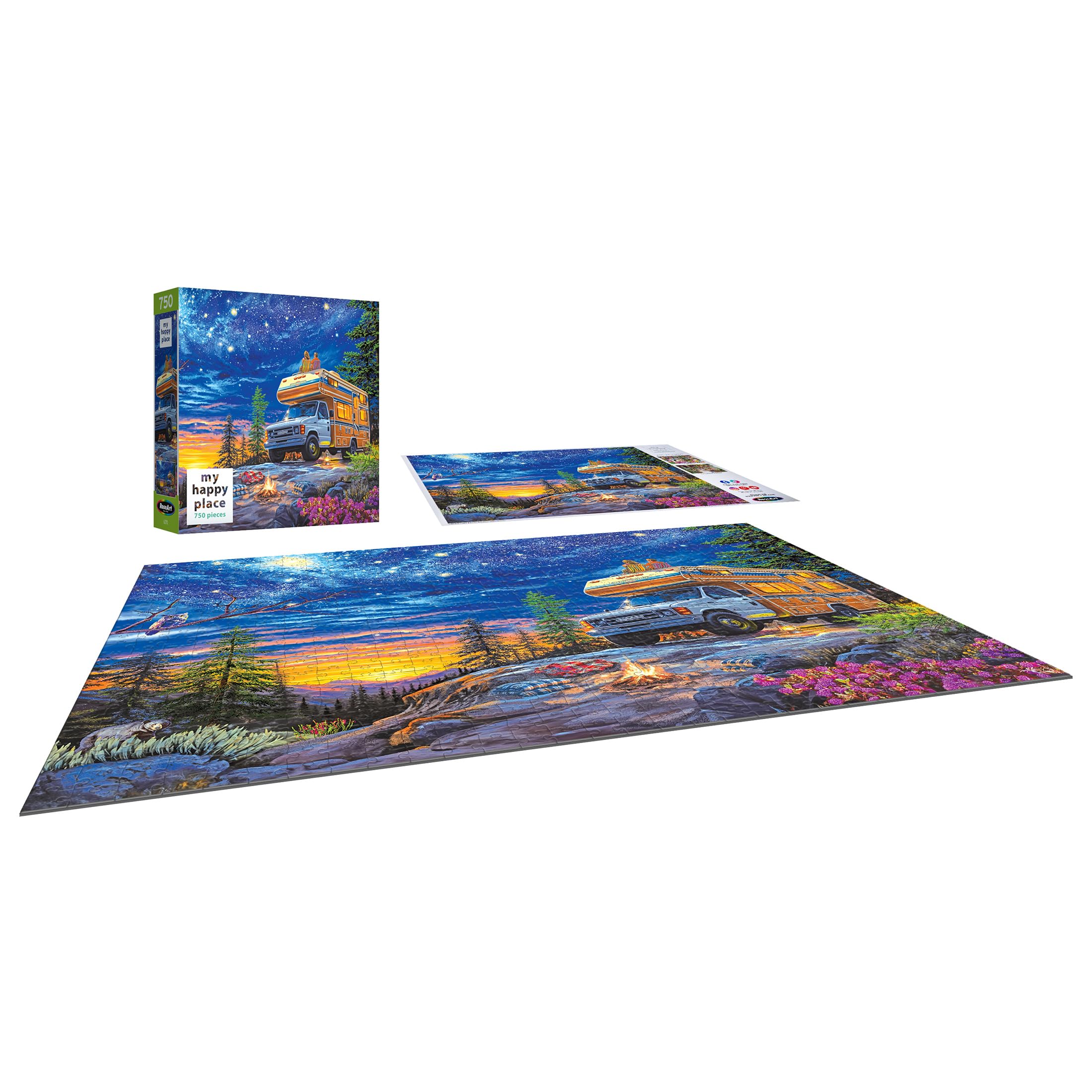 RoseArt My Happy Place 750-Piece Jigsaw Puzzle – Eco-Friendly Adult Puzzle