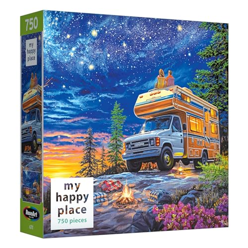 RoseArt My Happy Place 750-Piece Jigsaw Puzzle – Eco-Friendly Adult Puzzle