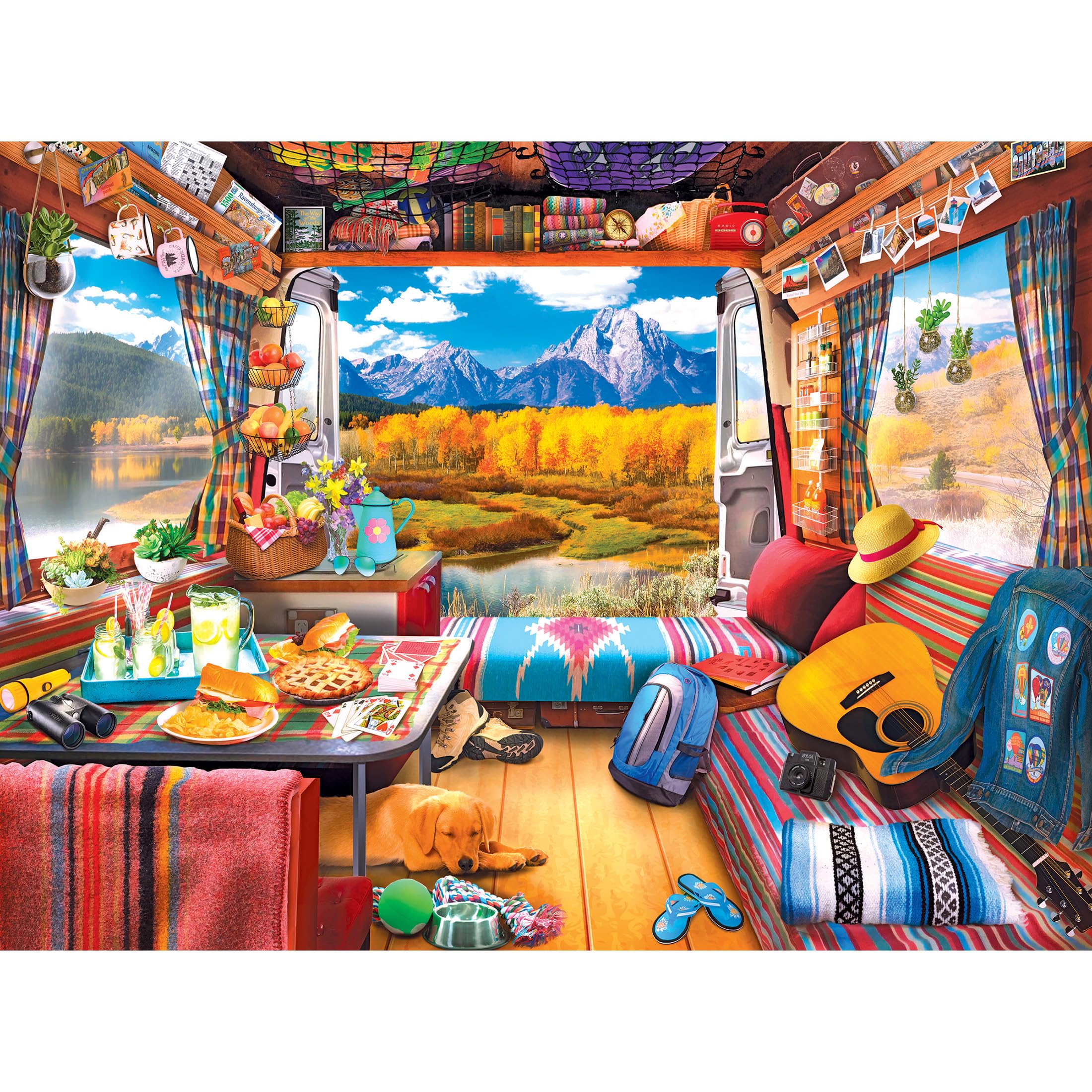 RoseArt My Happy Place Van Life 750 Piece Jigsaw Puzzle - Grand Tetons
