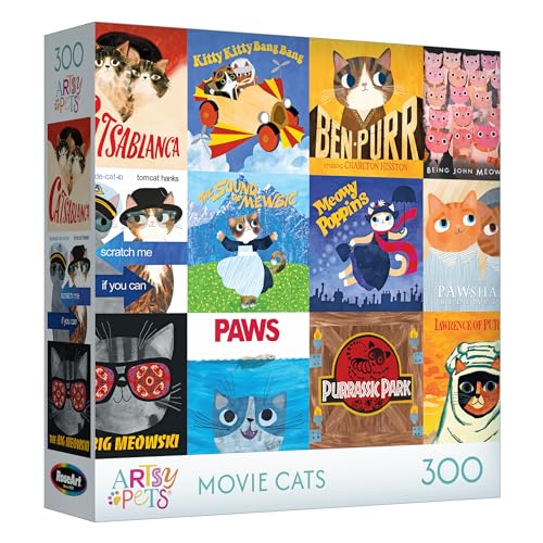 RoseArt Planet Cat Movie Cats 300-Piece Jigsaw Puzzle – Fun Cat Movie Parodies