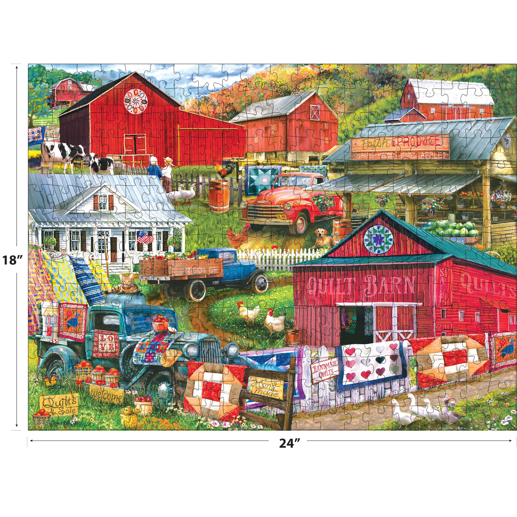RoseArt Puzzle Collector Country Compilation 300-Piece Jigsaw Puzzle – 18x24 Inch Finished Size