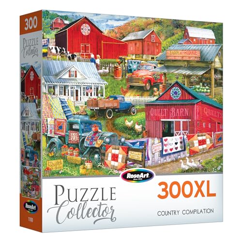 RoseArt Puzzle Collector Country Compilation 300-Piece Jigsaw Puzzle – 18x24 Inch Finished Size