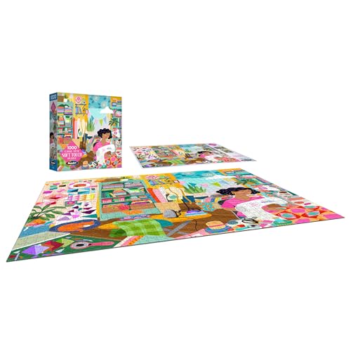 RoseArt Soft Touch Sewing Room 1000-Piece Jigsaw Puzzle – Velvety Surface, Made in USA