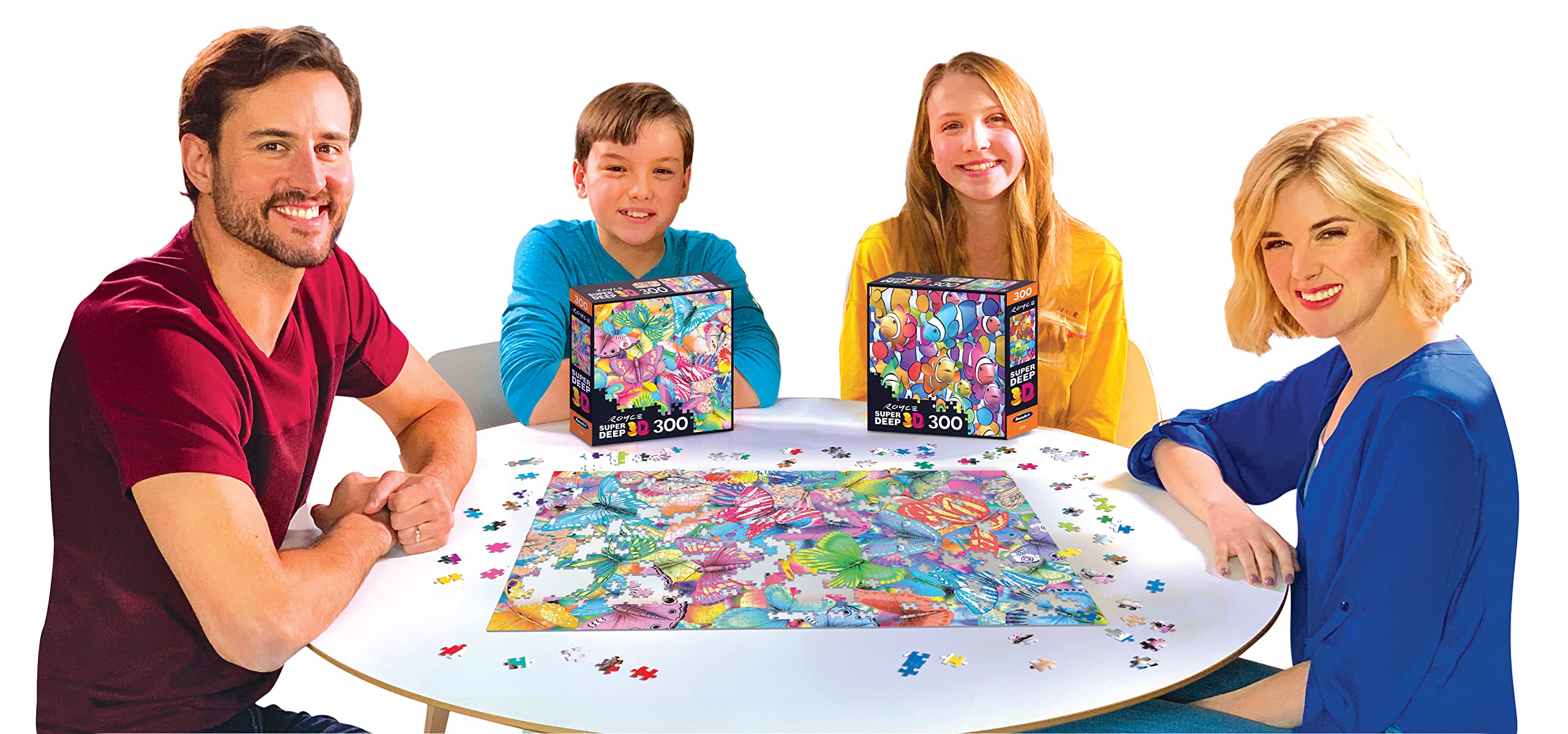 RoseArt Super Deep 3D Butterfly Magic – 300 XL Piece Jigsaw Puzzle for Adults
