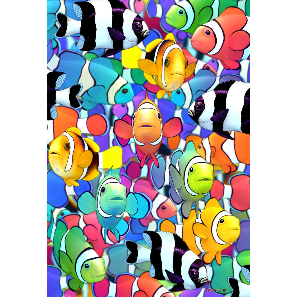 RoseArt Super Deep 3D Clownfish Magic II 300-Piece Jigsaw Puzzle – Lenticular Effect for Adults