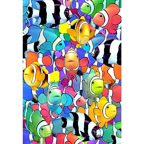 RoseArt Super Deep 3D Clownfish Magic II 300-Piece Jigsaw Puzzle – Lenticular Effect for Adults