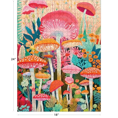 RoseArt Vertical Visions 'Mushrooms' Jigsaw Puzzle – 500 Piece Forest Fantasy for Adults