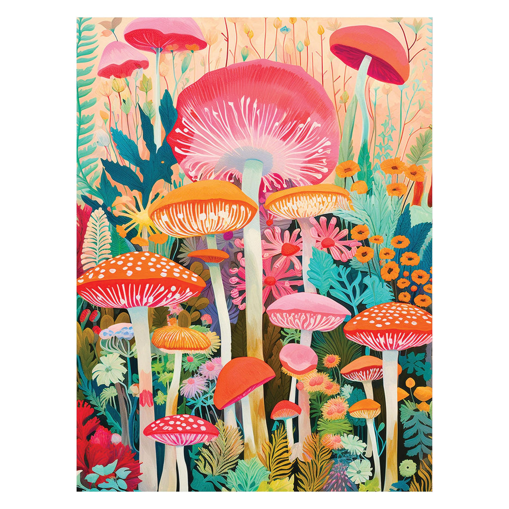 RoseArt Vertical Visions 'Mushrooms' Jigsaw Puzzle – 500 Piece Forest Fantasy for Adults