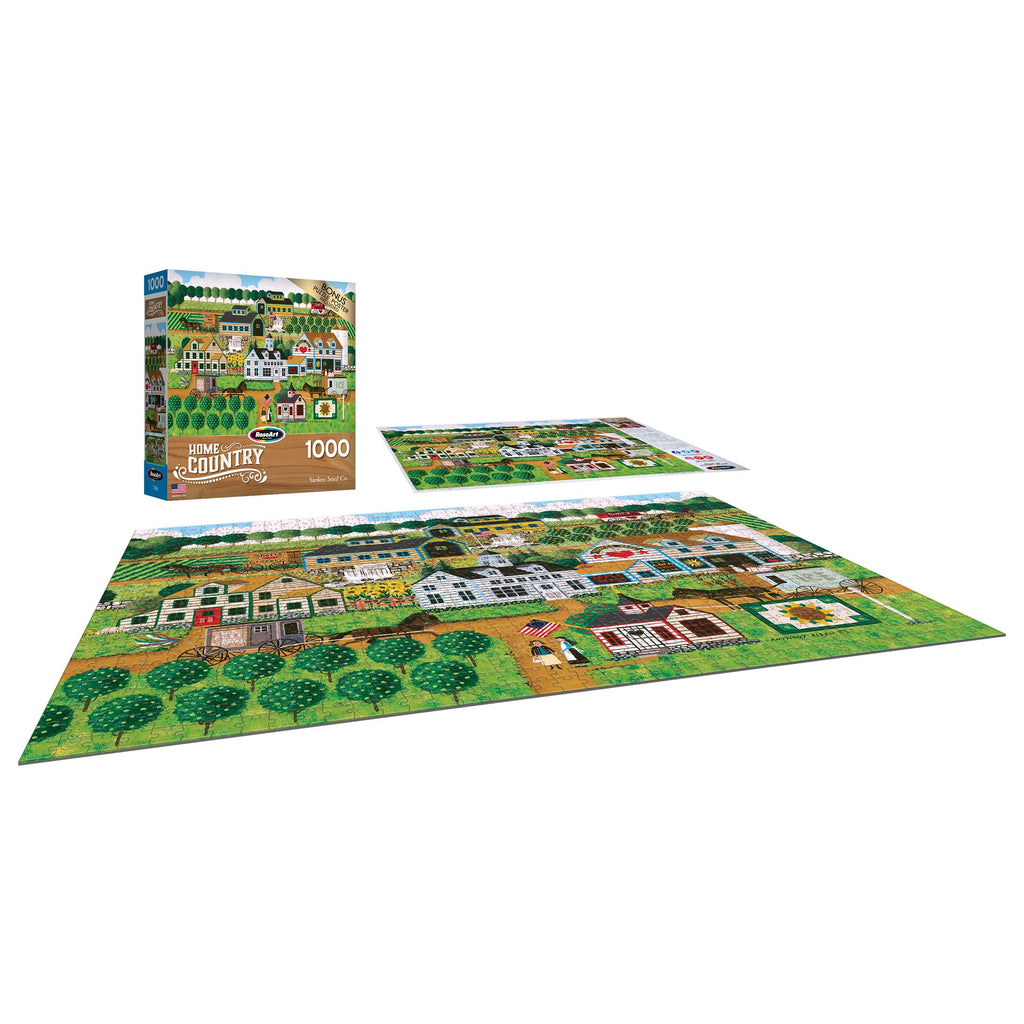 RoseArt Yankee Seed Co. 1000-Piece Jigsaw Puzzle for Adults – Premium Puzzle Board with Poster