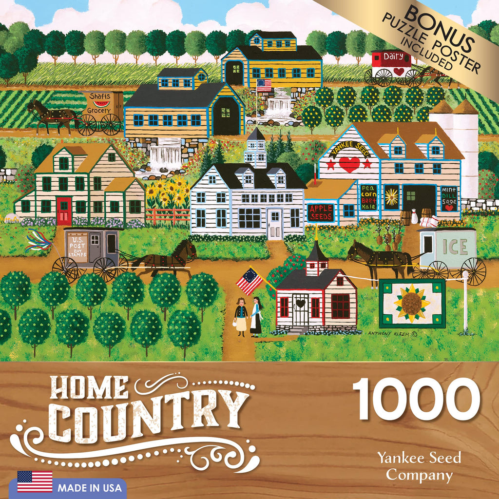 RoseArt Yankee Seed Co. 1000-Piece Jigsaw Puzzle for Adults – Premium Puzzle Board with Poster