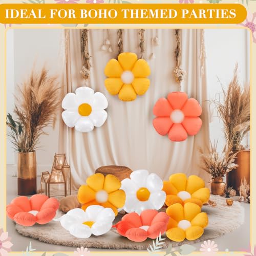 Rotatingpals 28-Inch Daisy Balloons (10 Pack) - White, Pink, Yellow - Boho Party Decor