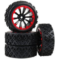 Rowiz 1/10 RC Car Tires 12mm Hex Wheels for 1/18 Truck 1/16 Buggy Replacement Set