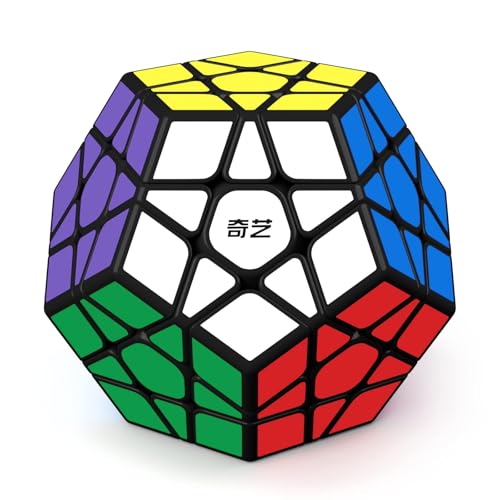 Roxenda Megaminx 3x3 Speed Cube – 12-Sided Dodecahedron Puzzle Toy in Black