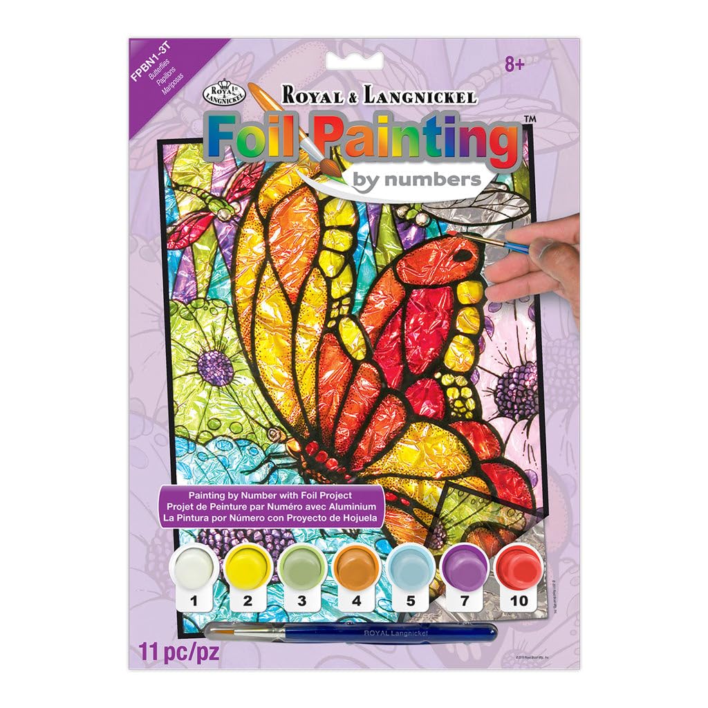 Royal & Langnickel Butterfly Foil Painting Kit – 8.25x10.25 Inch Board