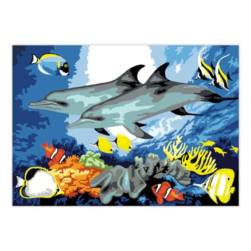 Royal & Langnickel Dolphins Paint by Numbers Junior Kit, Ages 8+