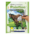 Royal & Langnickel Paint-by-Number Kit for Kids - Mare and Foal Scene, Multicolor