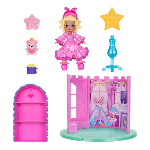Royale High Dorm Room Playset – 3-Inch Doll with Transforming Furniture and Virtual Code for Snuggly Bunny