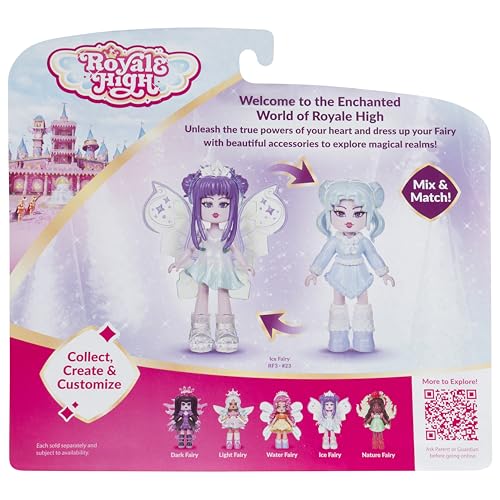 Royale High Ice Fairy Doll – 3-Inch Figure with 9 Accessories and Virtual Code (Series 2)