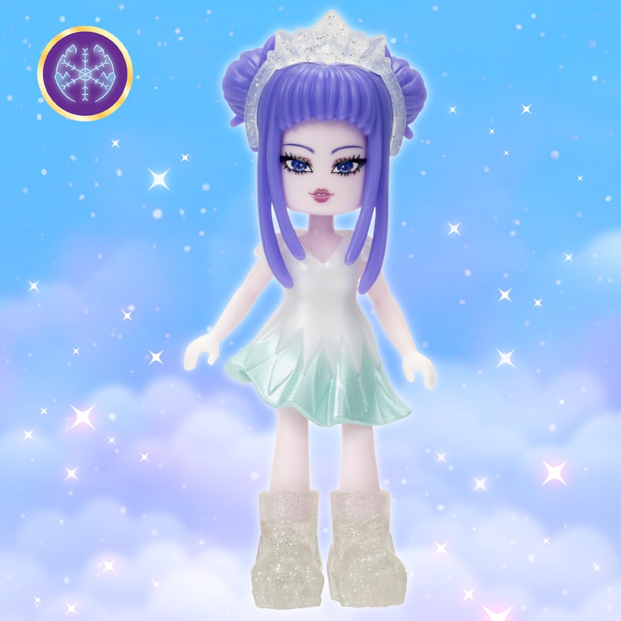 Royale High Ice Fairy Doll – 3-Inch Figure with 9 Accessories and Virtual Code (Series 2)