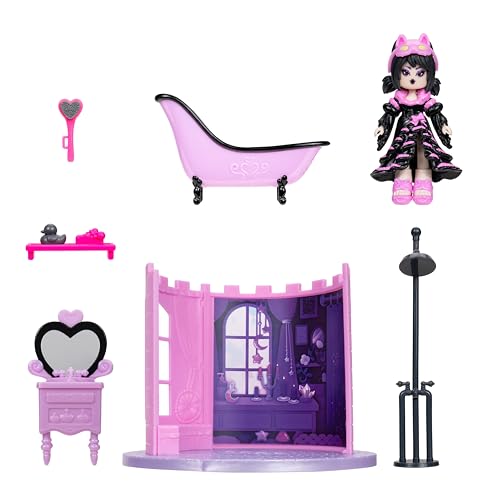 Royale High Powder Room Playset with 1 Doll and 6 Accessories - Virtual Item Code Included