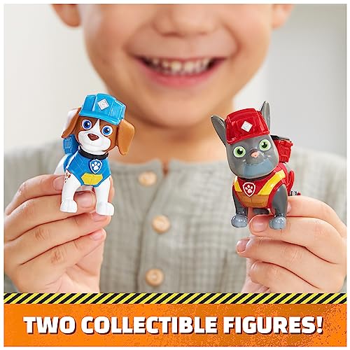 Rubble & Crew Charger & Wheeler Action Figures with Kinetic Build-It Sand and Tools