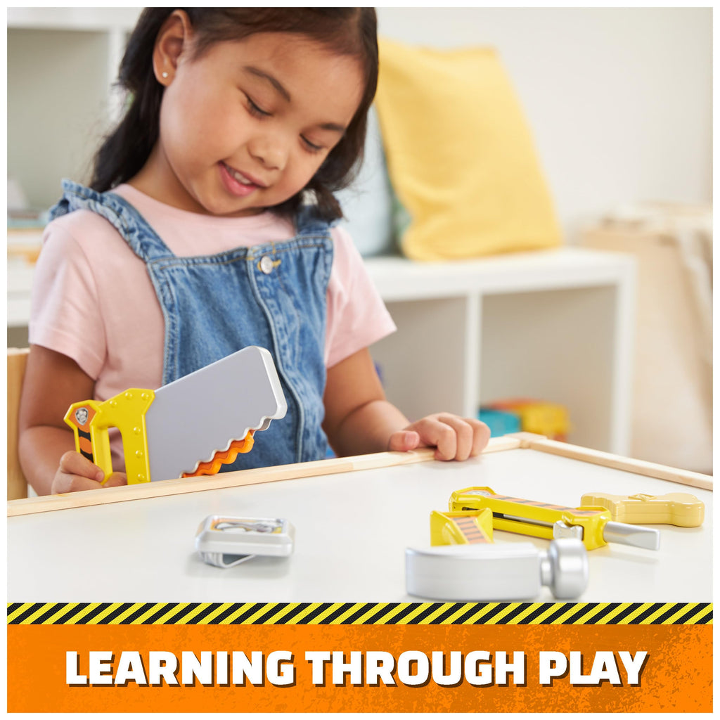 Rubble & Crew Construction Tool Belt – 6-Piece Kids Pretend Play Set with Adjustable Belt