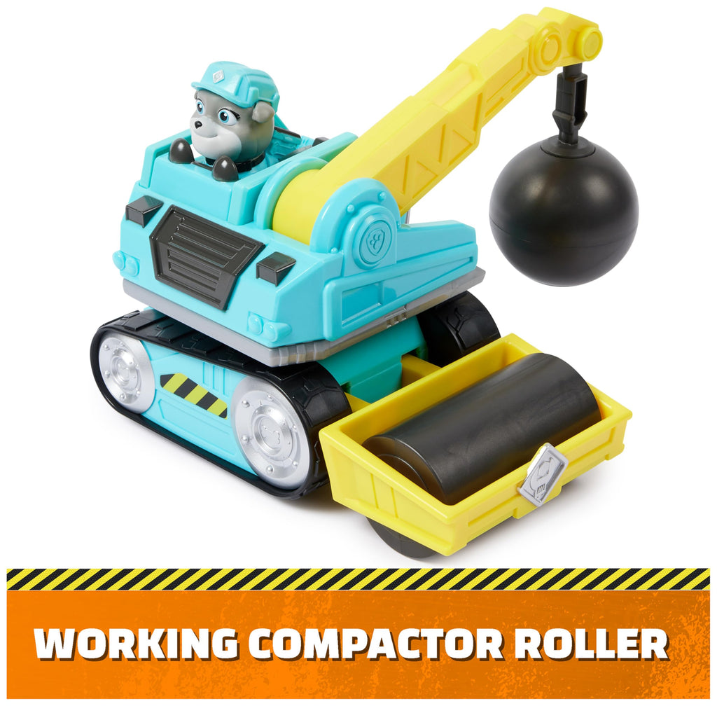 Rubble & Crew Motor's Wrecking Ball Truck with Action Figure – Construction Toy for Kids Ages 3+