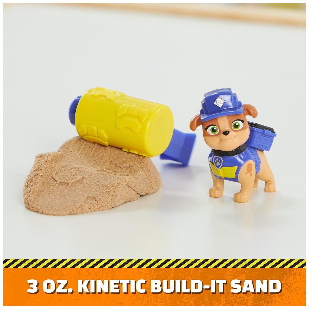 Rubble & Crew Rubble and Mix Action Figures Set with Kinetic Build-It Sand and Tools