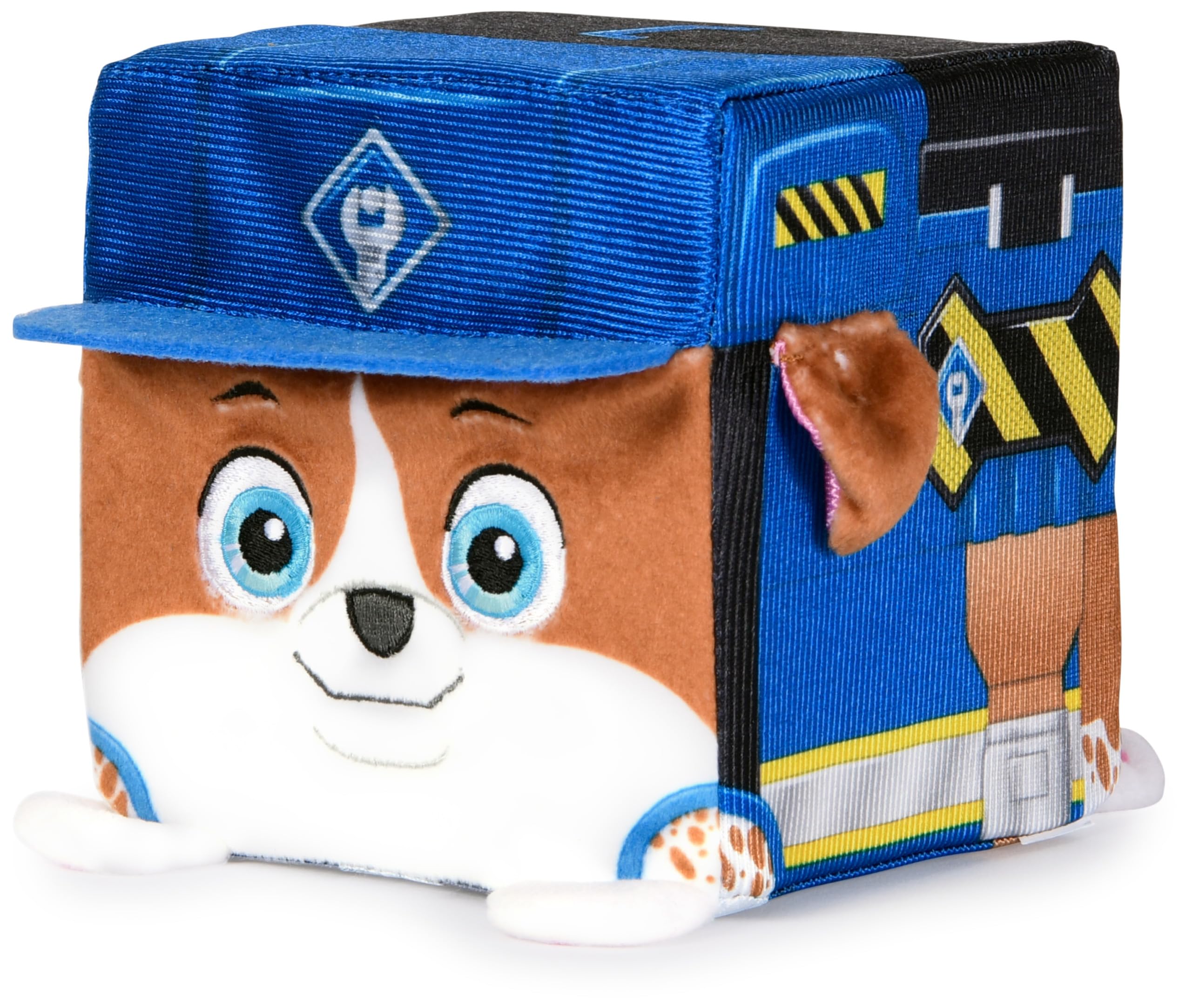 Rubble & Crew Wheeler Plush Toy - 4-Inch Stackable Cube Stuffed Animal for Kids 3+