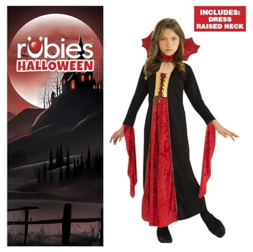 Rubies Girls Gothic Vampiress Costume – Small (4-6) Red Velvet Vampire Dress