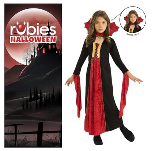 Rubies Girls Gothic Vampiress Costume – Small (4-6) Red Velvet Vampire Dress