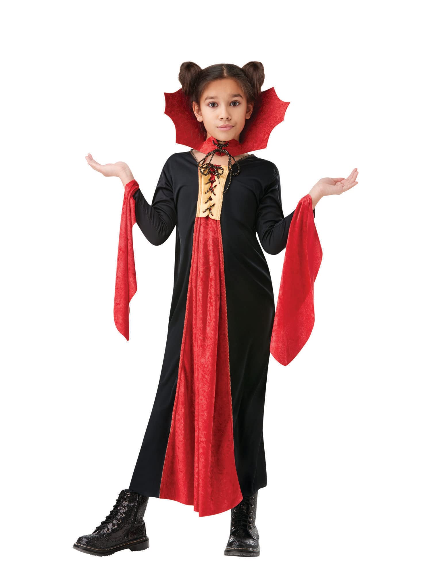 Rubies Gothic Vampiress Costume for Girls, Size Medium (8-10) – Velvet Collar Dress