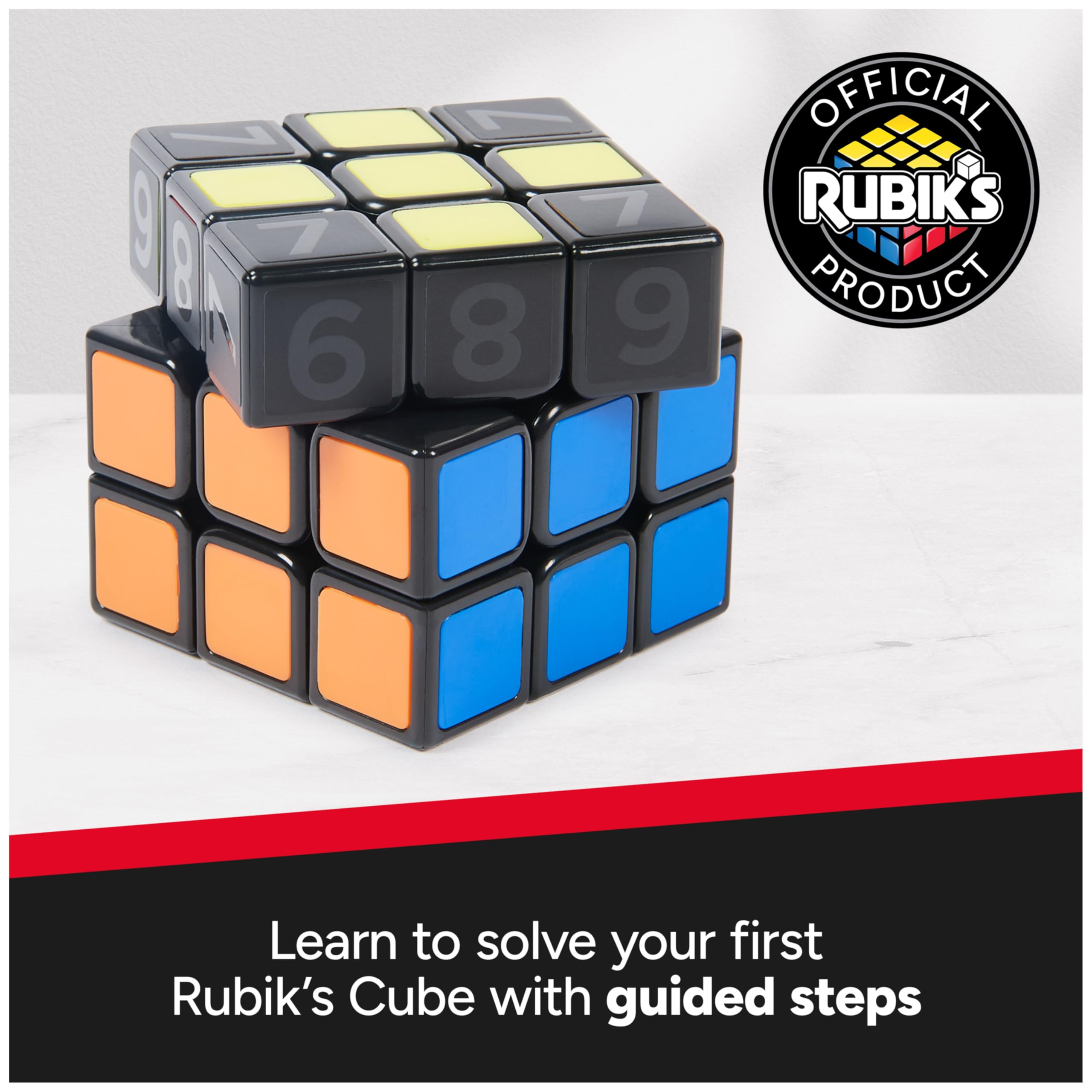 Rubik's Coach Cube 3x3 – Learn to Solve with Stickers, Guide & Videos – Ages 8+