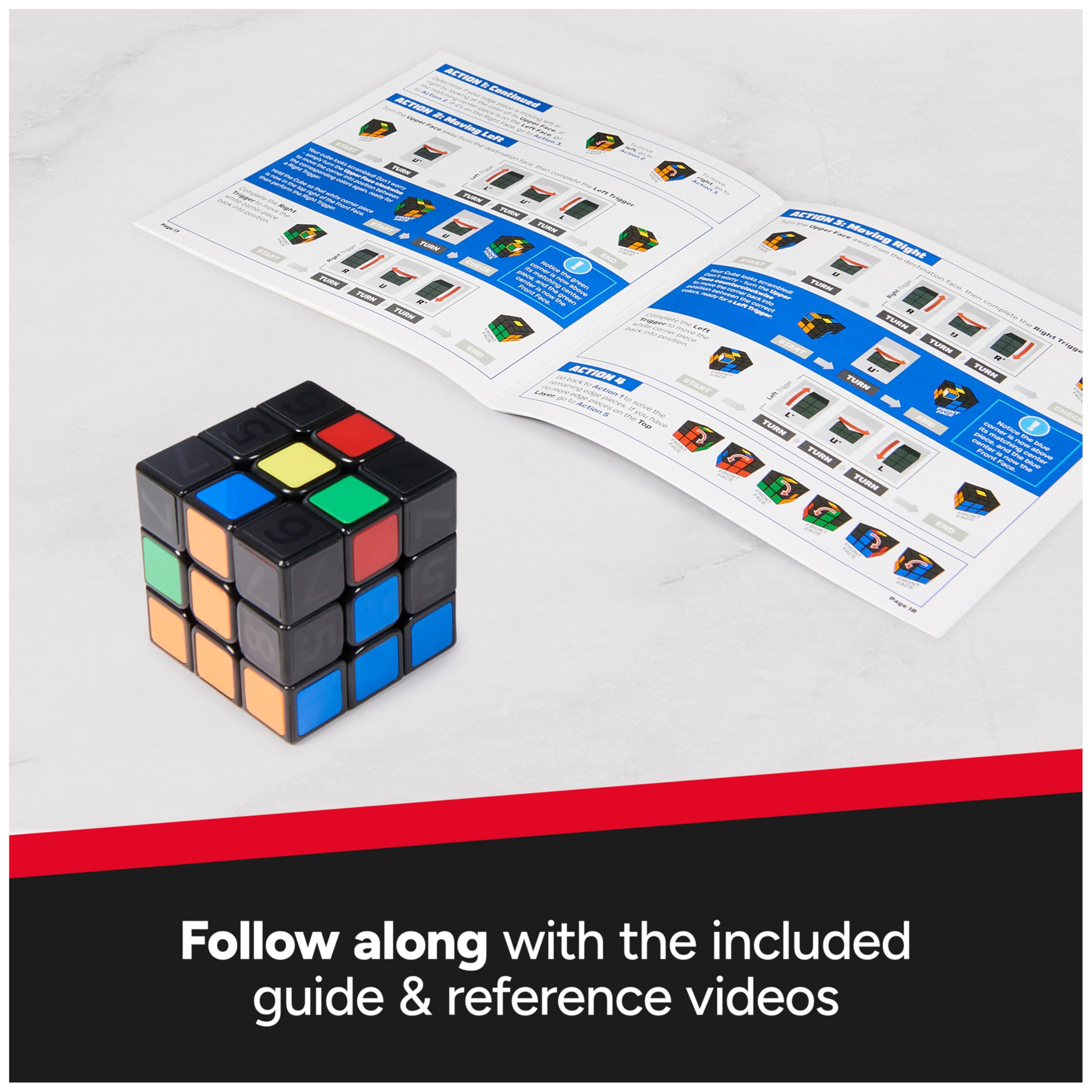 Rubik's Coach Cube 3x3 – Learn to Solve with Stickers, Guide & Videos – Ages 8+