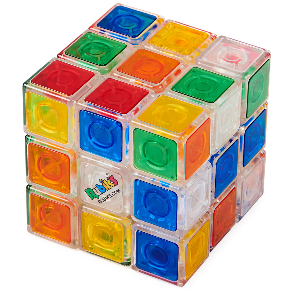 Rubik’s Crystal Cube – Transparent 3x3 Puzzle Game with Color-Matching, for Ages 8+